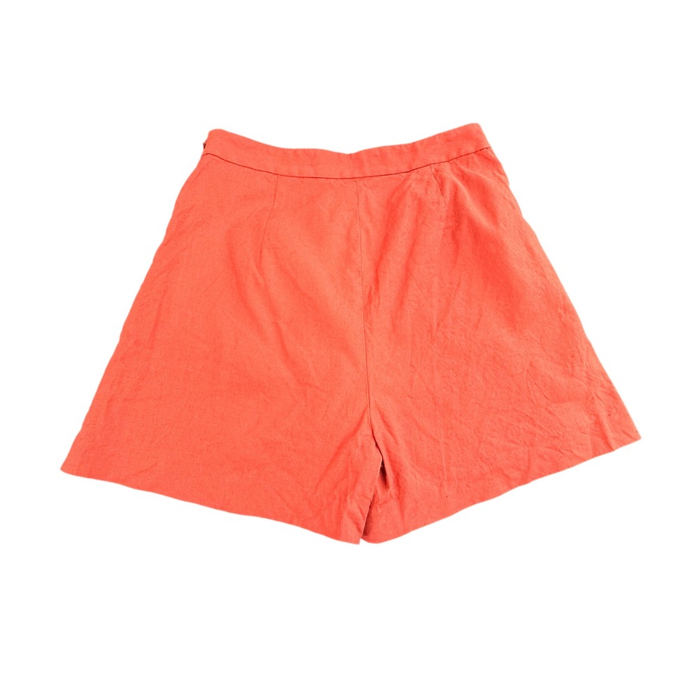 Theory Tarrytown New Stretch Linen Shorts Coral Orange Size 0 H0303202